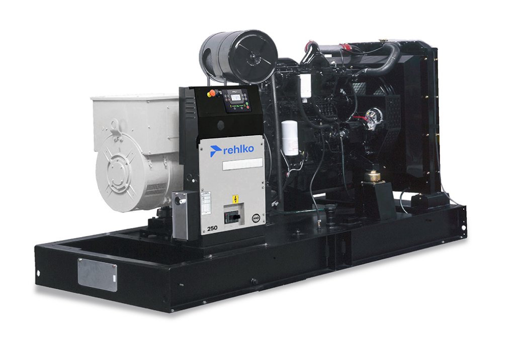 Planta eléctrica Rehlko 250 KW, modelo D250U. Potente, confiable y eficiente. Ideal para respaldo de energía industrial o comercial. Disponible en Jenergy Solutions México.
