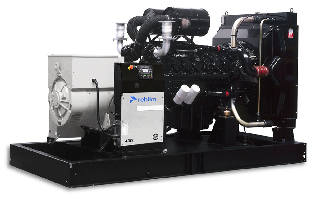 Planta eléctrica Rehlko 400 KW, modelo D400U. Potente, confiable y eficiente. Ideal para respaldo de energía industrial o comercial. Disponible en Jenergy Solutions México.