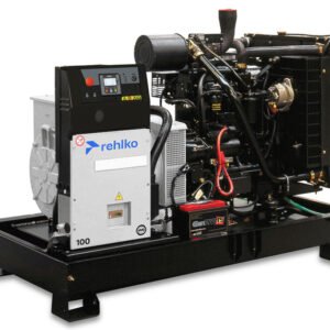 Planta eléctrica Rehlko 100 KW, modelo J100U. Potente, eficiente y silenciosa. Ideal para respaldo de energía industrial o comercial. Disponible en Jenergy Solutions México.