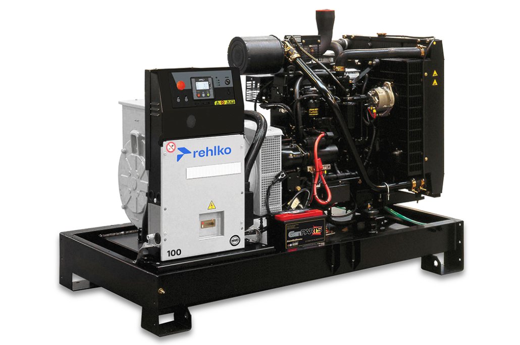 Planta eléctrica Rehlko 100 KW, modelo J100U. Potente, eficiente y silenciosa. Ideal para respaldo de energía industrial o comercial. Disponible en Jenergy Solutions México.