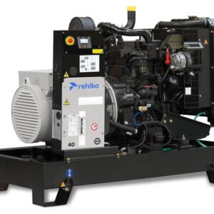 Planta eléctrica Rehlko 40 KW monofásica, modelo J40UM, disponible en Jenergy Solutions. Potente, eficiente y confiable, ideal para respaldo de energía residencial o comercial.