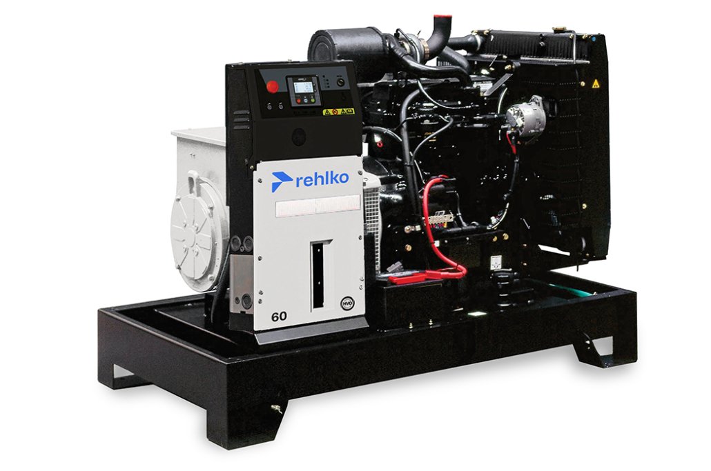 Planta eléctrica Rehlko 60 KW, modelo J60U. Potente, eficiente y duradera. Ideal para respaldo de energía industrial o comercial. Disponible en Jenergy Solutions México.