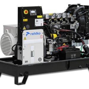 Planta eléctrica Rehlko 20 KW, modelo K20U, disponible en Jenergy Solutions. Potente, confiable y eficiente. Ideal para respaldo de energía industrial o comercial.
