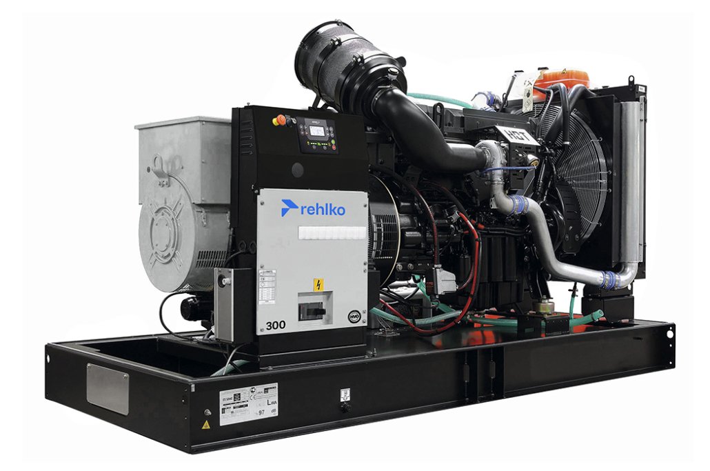 Planta eléctrica Rehlko 300 KW, modelo V300U. Potente, confiable y eficiente. Ideal para respaldo de energía industrial o comercial. Disponible en Jenergy Solutions México.